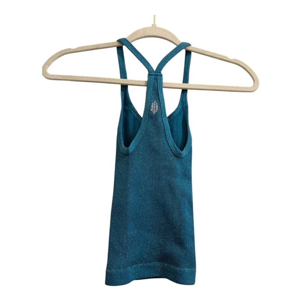 Free People Movement Happiness Runs Lurex Crop Tank in Off Tropic XS/S Sparkle - Picture 5 of 5